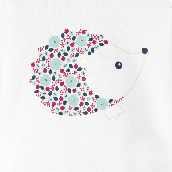 تيشيرت برسوم حيوانات باللون الوردي للفتيات الرضع.